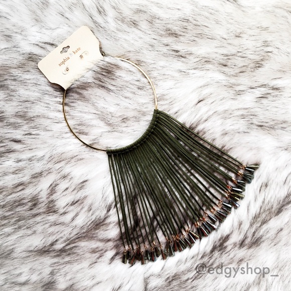 sophia & kate Jewelry - Sophia & Kate | Suede Fringe Choker Necklace Set